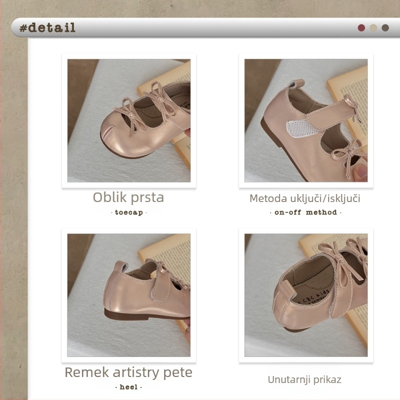 Xshx Baletanke za djevojčice – gornji dio od Mercerizirane mikrovlaknaste kože, gumena potplat, Velcro zatvarač, dobna skupina 1–12 godina, proljeće i jesen