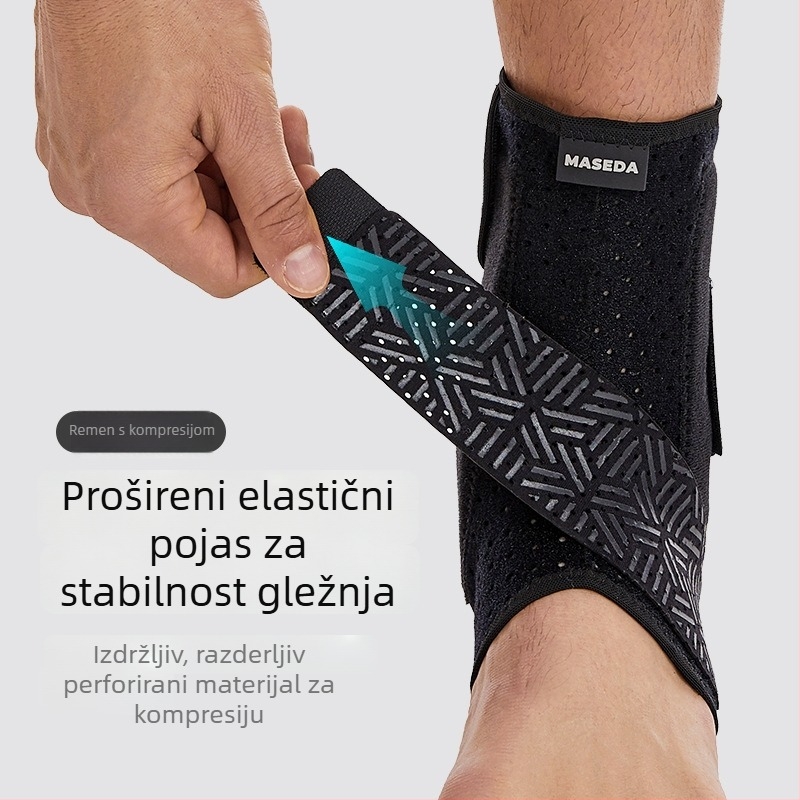 Prozračan gležni steznik za sport s perforacijama – podržava gležanj i štiti zglob