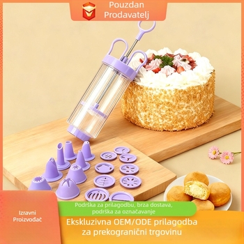 Dekorativni pištolj za kolače i kekse — ABS, Baked Xi, prijenosni, DIY, siguran i bez mirisa