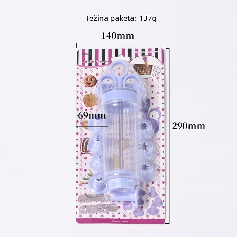 Dekorativni pištolj za kolače i kekse — ABS, Baked Xi, prijenosni, DIY, siguran i bez mirisa