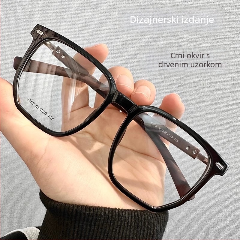 Naočale s TR-90 okvirom u drvenom izgledu, korektivne za kratkovidnost i astigmatizam, PC leće s anti-plavim svjetlom, model ZM-WM310008TR, GB/T14214-2019