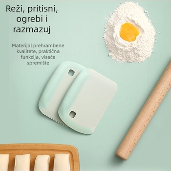 Višefunkcionalni nož za tijesto i kuhinjska spatula sa mjernom skalom, PP materijal, moderan minimalistički dizajn