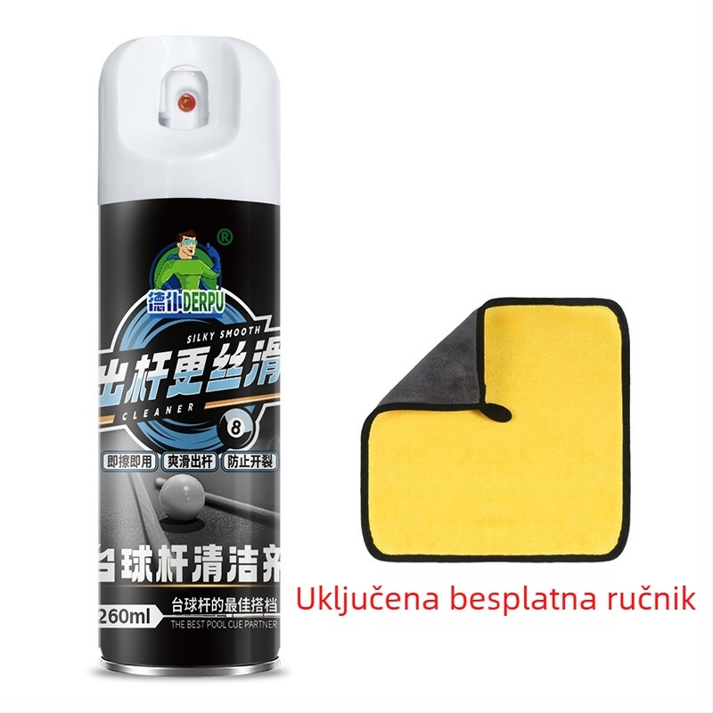 Čistač šipke za bilijar s neutralnom formulom, 10 sekundi brzog djelovanja, 260 ml bočica, 0,15 kg, 48 bočica u kartonu