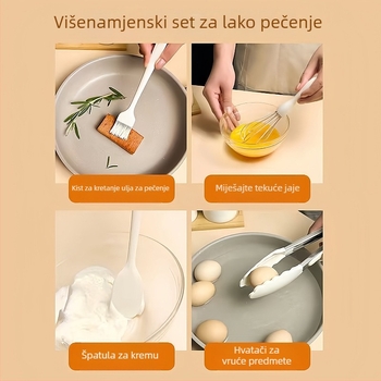 Beijia silikonska spatula: prehrambena kvaliteta, otporna na visoke temperature, četka za ulje, miješalica za jaja, kuhinjski alat za pečenje