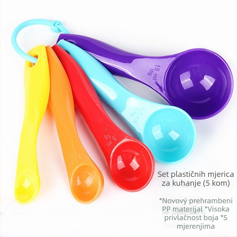 Rare Set žlica za pečenje, 5 kom., s mjernom skalom, od prehrambenog PP materijala