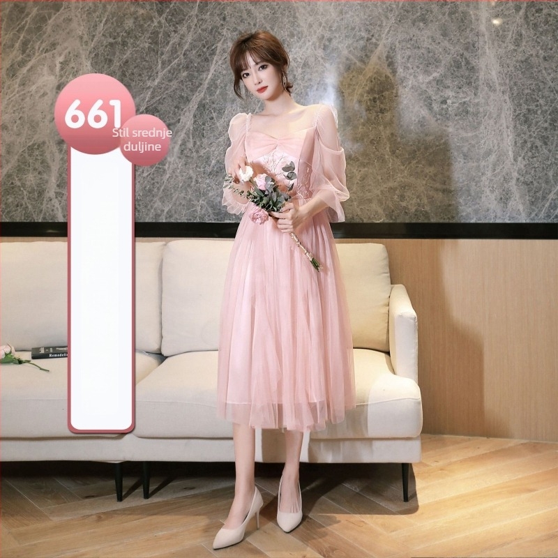 UNMUN haljina djeveruše od Chenille Spandex, s jednim ramenom, kroj A-line