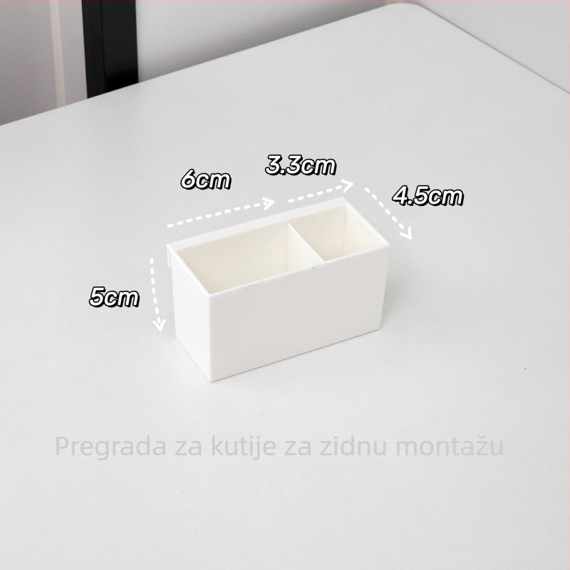 Kutija za skladištenje na stolu — plast, kapacitet 2 L, moderni minimalistički stil, jednobojna, set od 24 komada