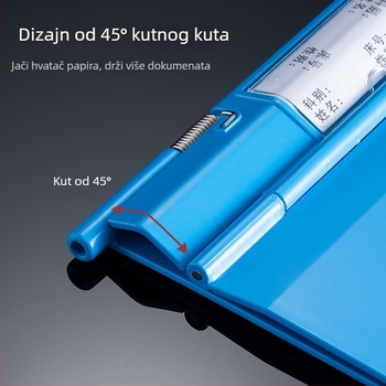 Medicinski dosje s jakim klipsom i klipom ploče — ABS materijal, moguć ispis logotipa, prilagodba, veličina klipse: varira