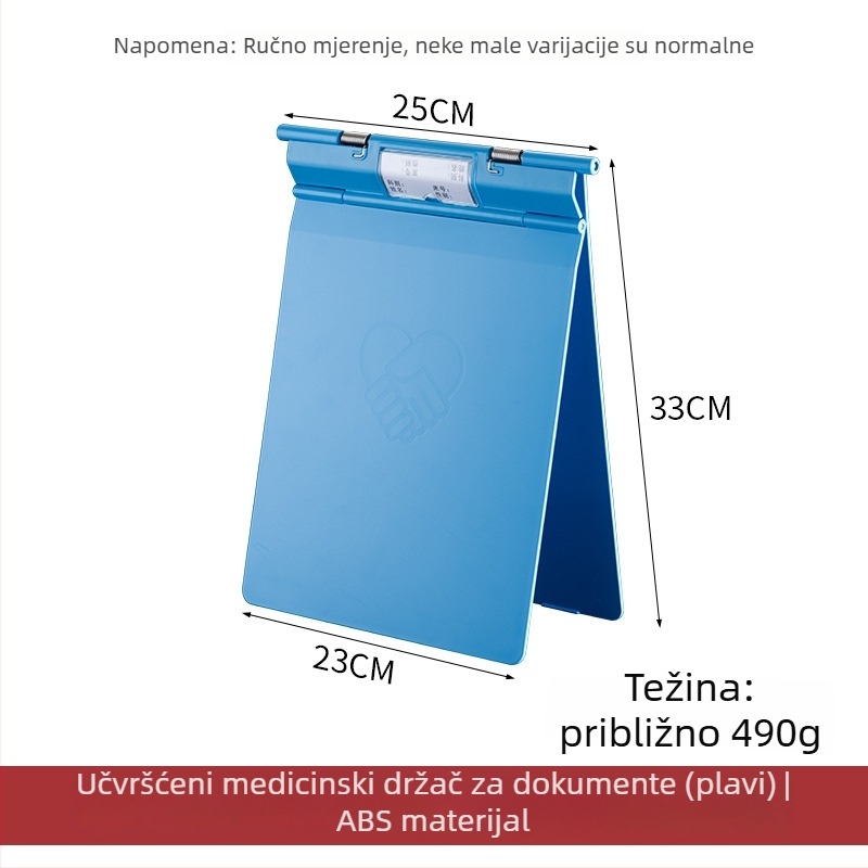 Medicinski dosje s jakim klipsom i klipom ploče — ABS materijal, moguć ispis logotipa, prilagodba, veličina klipse: varira