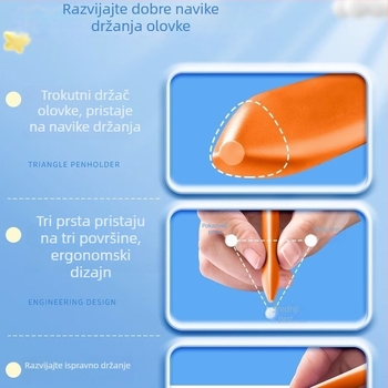 Deli HM715 Plastične bojice – zaobljeni vrh, plastično tijelo, Mengyi Aerospace serija, za dječju umjetnost