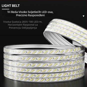 LED traka 220V sa prekidačem, vodootporna, 180 LED (3528), 10W