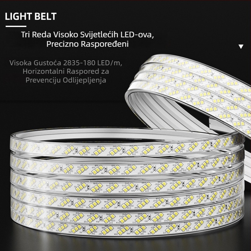 LED traka 220V sa prekidačem, vodootporna, 180 LED (3528), 10W