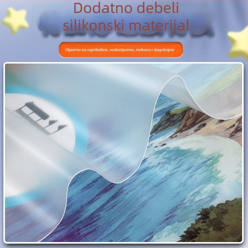 Omot za knjigu od EVA silikona, proziran, za osnovnu školu, brenda Deli, pogodan kao poklon