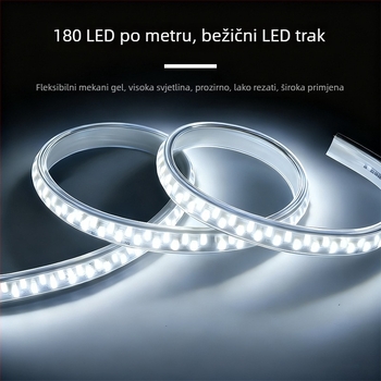 Monohromatska LED traka, 110V vanjska IP65, 5730 LED, 180 LED/m, 18W