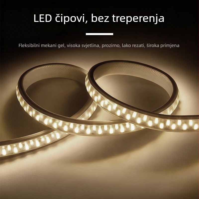 Monohromatska LED traka, 110V vanjska IP65, 5730 LED, 180 LED/m, 18W