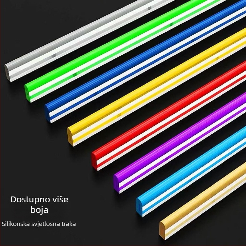 Silikonski vodootporni neon LED trak za vanjske natpise, 12V ulaz, Cree 5630 LED dioda