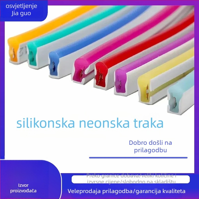 Silikonski vodootporni neon LED trak za vanjske natpise, 12V ulaz, Cree 5630 LED dioda