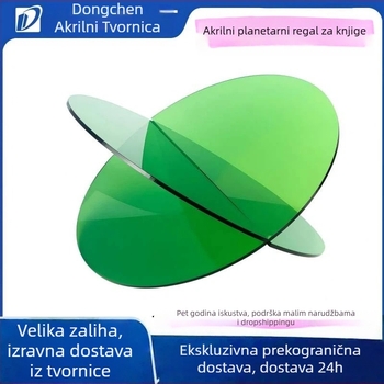 Akrilna polica za knjige u obliku planeta, model S/X-305, organsko staklo, rekvizit za fotografiranje, neto težina 1,65 kg.