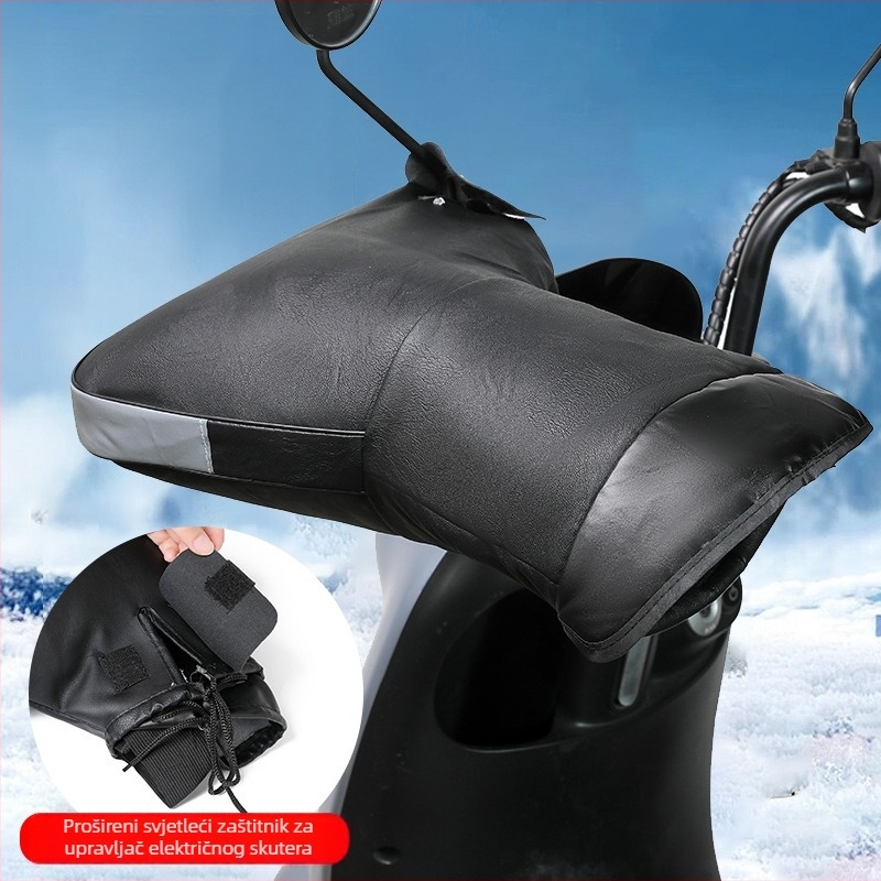 Poklopac za ručke električnog motocikla, zimi topli, vodootporan i otporan na vjetar, debele za hladnoću, univerzalna primjena
