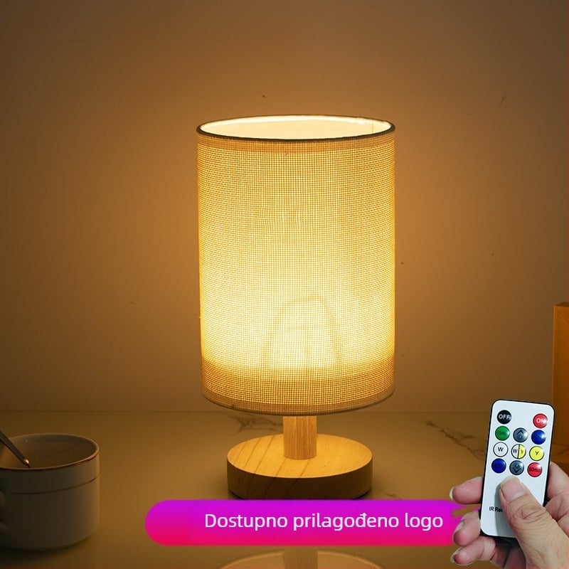 USB stolna svjetiljka – moderna minimalistička noćna svjetiljka, PVC sjenilo, prekidač na gumb, pametno upravljanje