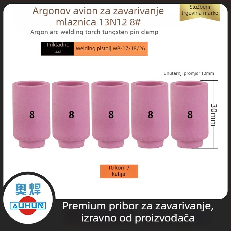 WP-9F argon arc zavarivački pištolj keramička mlaznica 13N08, bakreni voditelj toka, volframova igla za zavarivanje i zaštitni kućište mlaznice