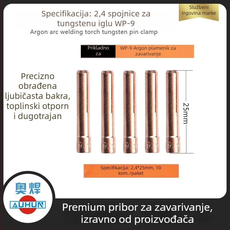 WP-9F argon arc zavarivački pištolj keramička mlaznica 13N08, bakreni voditelj toka, volframova igla za zavarivanje i zaštitni kućište mlaznice