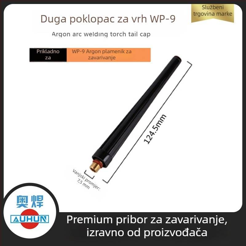 WP-9F argon arc zavarivački pištolj keramička mlaznica 13N08, bakreni voditelj toka, volframova igla za zavarivanje i zaštitni kućište mlaznice