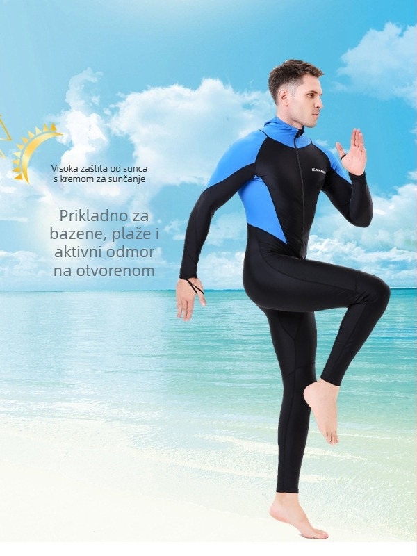 Rashguard s UV zaštitom za odrasle – cijele godine, unisex, za plivanje i snorkeling, materijal 82% najlon + 18% spandex