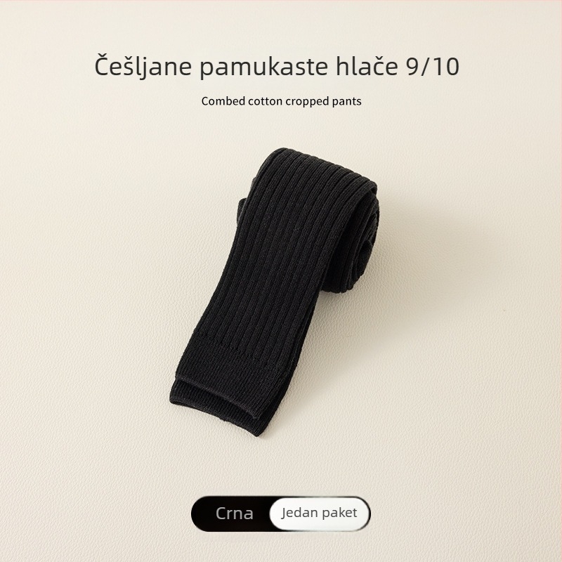Dječje capri tajice za djevojčice, 82% pamuk, zima, jednobojne, prozračne
