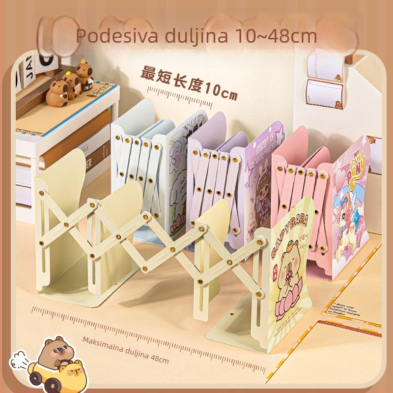 Ispruživi stolni nosač za knjige s držačem za olovku i integriranom policom za knjige — metal, model KBX-3108, brend Kaba Bear, težina 0.8