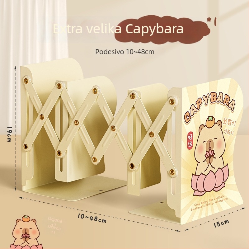 Ispruživi stolni nosač za knjige s držačem za olovku i integriranom policom za knjige — metal, model KBX-3108, brend Kaba Bear, težina 0.8