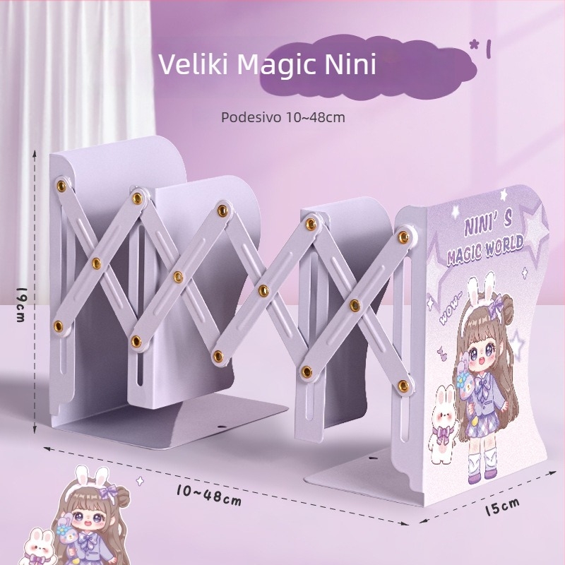 Ispruživi stolni nosač za knjige s držačem za olovku i integriranom policom za knjige — metal, model KBX-3108, brend Kaba Bear, težina 0.8