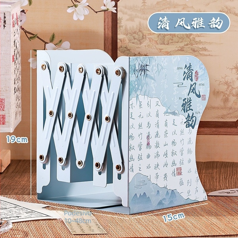 Ispruživi stolni nosač za knjige s držačem za olovku i integriranom policom za knjige — metal, model KBX-3108, brend Kaba Bear, težina 0.8