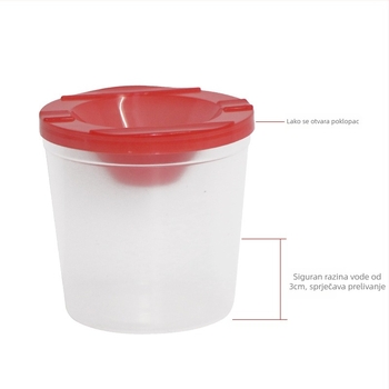 Višenamjenska nepropusna prijenosna čaša za pranje četkica za slikanje s paletom boja