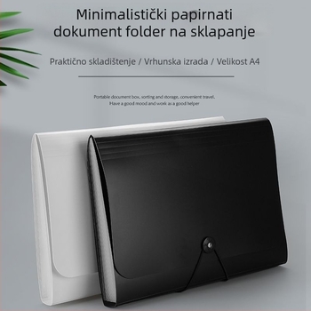 13-odjelna akordion fascikla za dokumente, plastična konstrukcija, velika zapremina, tiskano logo, mogućnost prilagodbe, licencirana privatna marka