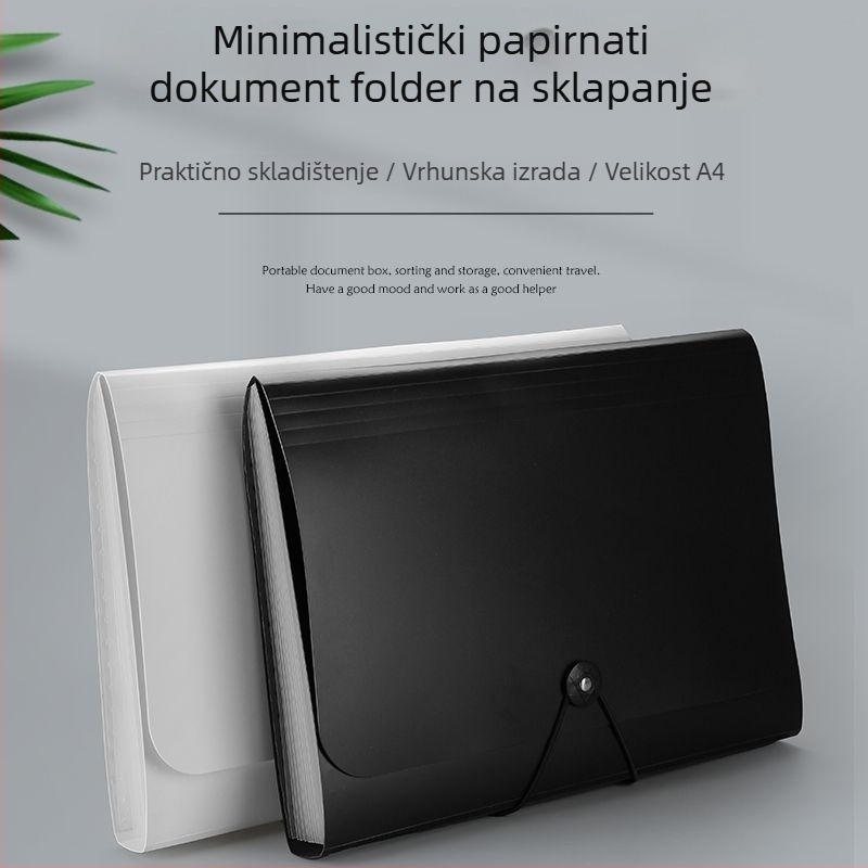 13-odjelna akordion fascikla za dokumente, plastična konstrukcija, velika zapremina, tiskano logo, mogućnost prilagodbe, licencirana privatna marka