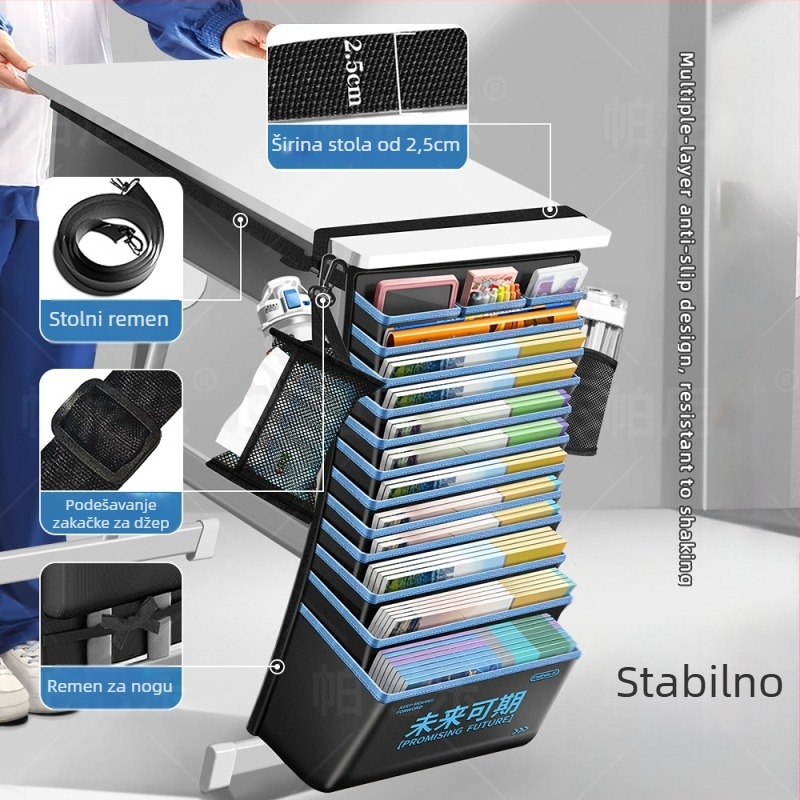Više-slojni visi organajzer za stol za učenike | Model velike kapacitete | Materijal: Oxford Cloth | Neto težina: 500 g