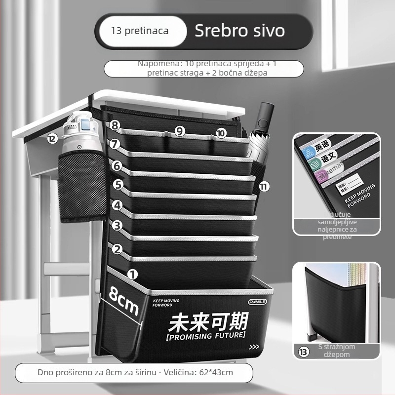 Više-slojni visi organajzer za stol za učenike | Model velike kapacitete | Materijal: Oxford Cloth | Neto težina: 500 g