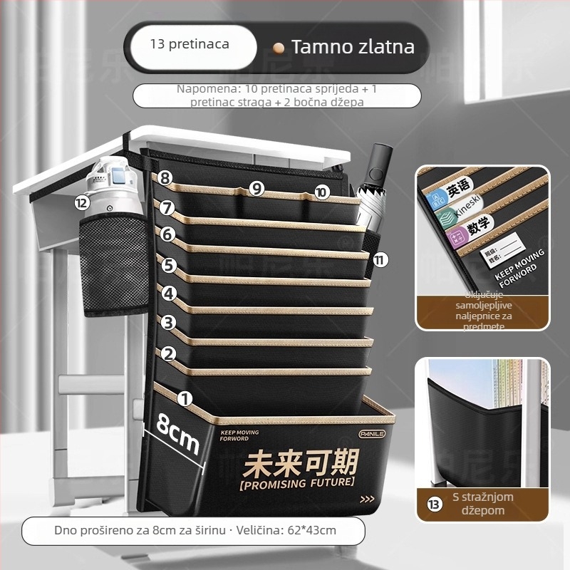 Više-slojni visi organajzer za stol za učenike | Model velike kapacitete | Materijal: Oxford Cloth | Neto težina: 500 g
