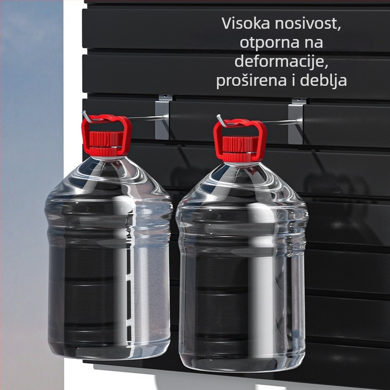 PVC zidni izložbeni stalak s višestrukim kukama, monolitna PVC konstrukcija, nosivost preko 30 kg