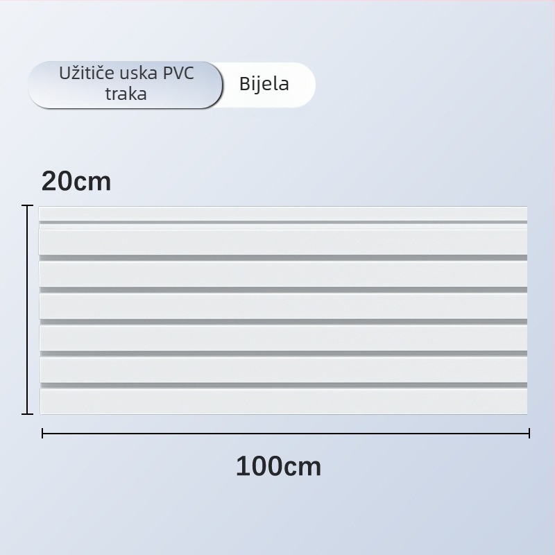 PVC zidni izložbeni stalak s višestrukim kukama, monolitna PVC konstrukcija, nosivost preko 30 kg