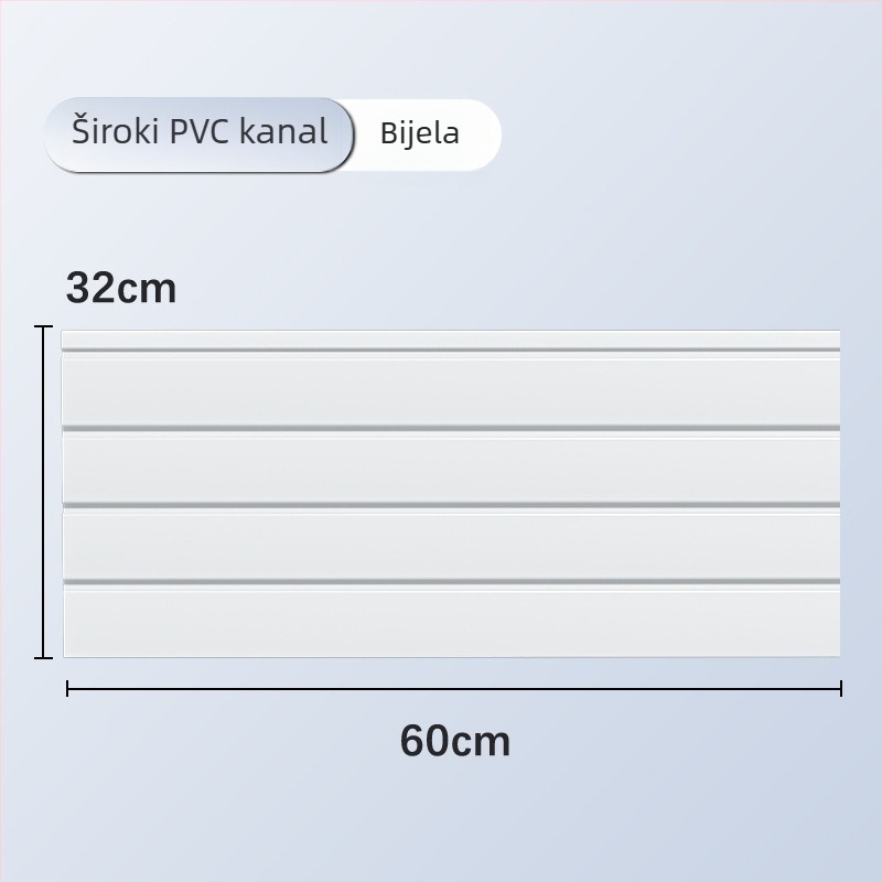 PVC zidni izložbeni stalak s višestrukim kukama, monolitna PVC konstrukcija, nosivost preko 30 kg