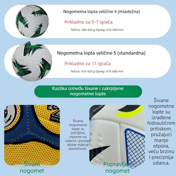 Nogometni set – PU materijal, šavovi s ljepilom, set od 5 lopti, marka QIUWANG, ispisani logotip, mogućnost prilagodbe