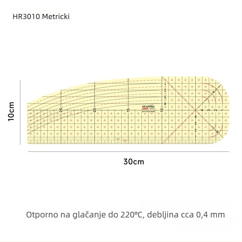 Kolding centimetarska ravnala — plastično tijelo, mogućnost prilagođenog tiska, pakiranje 1/12/240