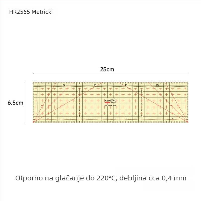 Kolding centimetarska ravnala — plastično tijelo, mogućnost prilagođenog tiska, pakiranje 1/12/240