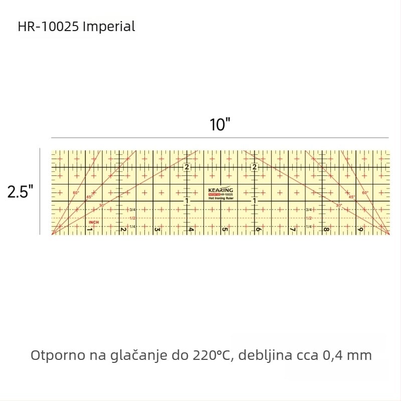 Kolding centimetarska ravnala — plastično tijelo, mogućnost prilagođenog tiska, pakiranje 1/12/240