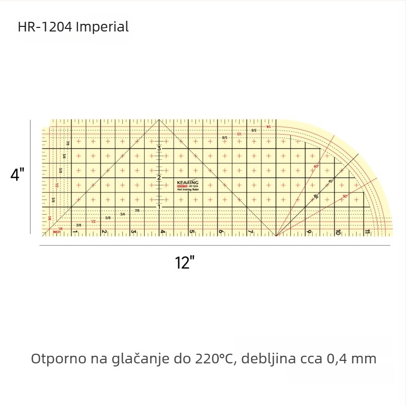 Kolding centimetarska ravnala — plastično tijelo, mogućnost prilagođenog tiska, pakiranje 1/12/240