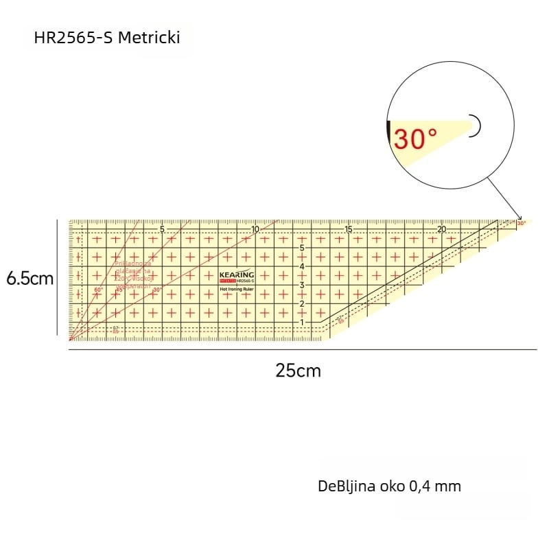 Kolding centimetarska ravnala — plastično tijelo, mogućnost prilagođenog tiska, pakiranje 1/12/240