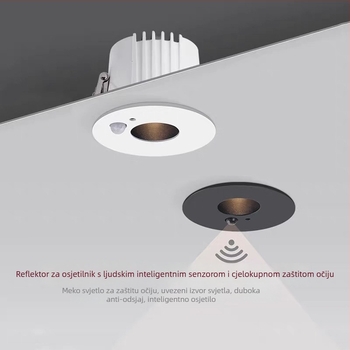 Simcnc ulazni reflektor s senzorom pokreta, COB LED, aluminijsko kućište, visok CRI 95%, 36V max, senzor prepoznavanja tijela