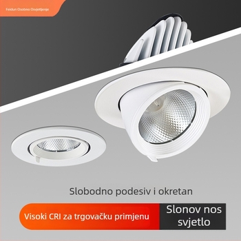 LED ugrađeno stropno svjetlo, podesivi kut, anti-glare, zidno ispiranje svjetla, aluminijsko kućište, CRI ≥90, 220V